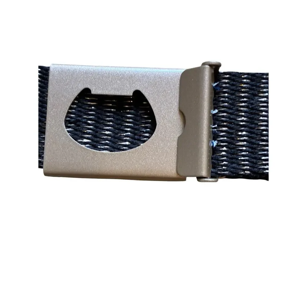 Nike Men's Golf Web Belt Black & Gold Reversible Adjustable Bottle Opener Buckle